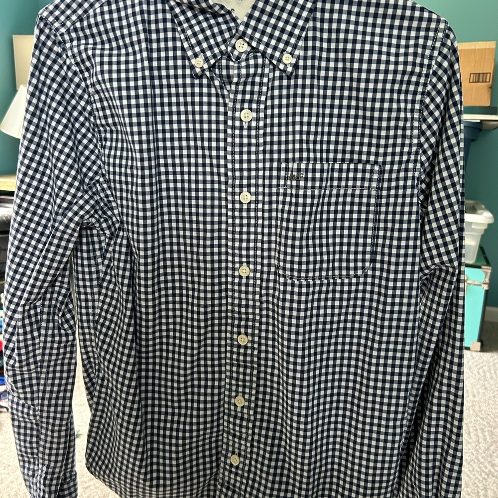 Abercrombie & Fitch Black and White Checkered Shirt
